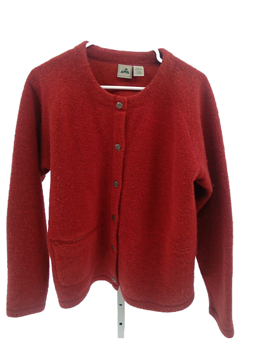 Vintage EMS Sweater Women's Size Large Longsleeve Red Wool Pullover Outdoor Knit